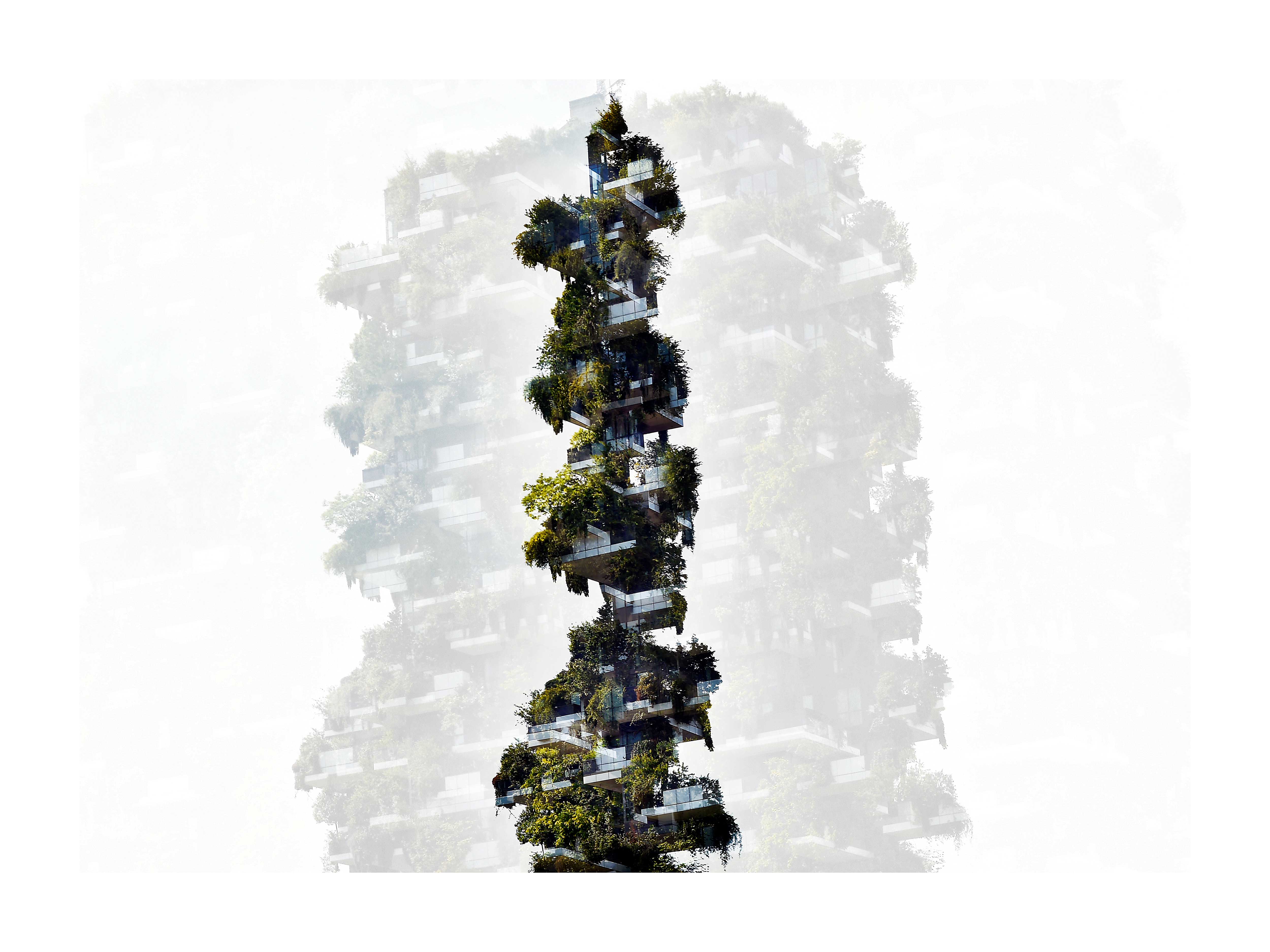 13 “Porta Garibaldi, Bosco Verticale” author's print by Manfredo Pinzauti
