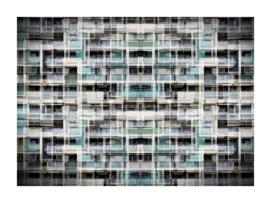08 “Abitazioni, Quartiere Adriano” author's print by Manfredo Pinzauti