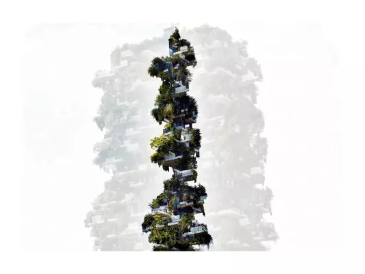 13 “Porta Garibaldi, Bosco Verticale” author's print by Manfredo Pinzauti