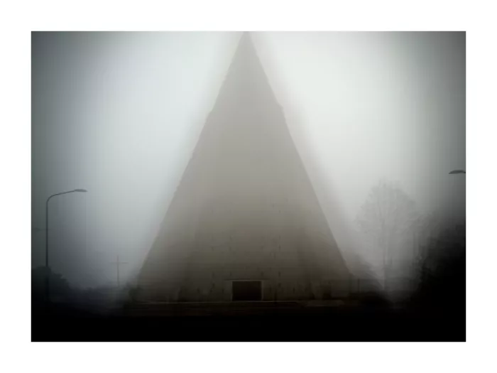 03 “Chiesa di San Paolo, Quartiere Barona” stampa d'autore di Manfredo Pinzauti
