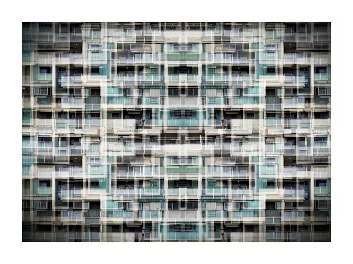 08 “Abitazioni, Quartiere Adriano” stampa d'autore di Manfredo Pinzauti